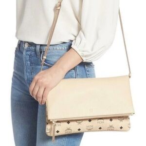 MCM Visetos Corina Foldover Crossbody Bag  excellent condition